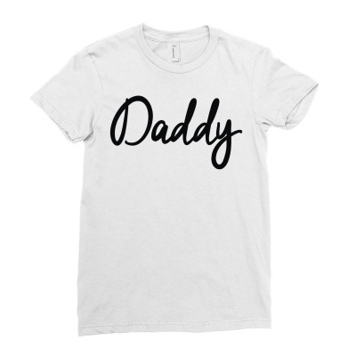 Daddy Ladies Fitted T-shirt Designed By Mdk Art