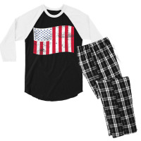 Usa Civil Flag Of Peacetime American States Men's 3/4 Sleeve Pajama Set | Artistshot