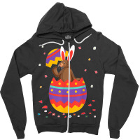 Bunny Ears Eggs Costume Cute Easter Day Graphic Sea Lion Zipper Hoodie | Artistshot