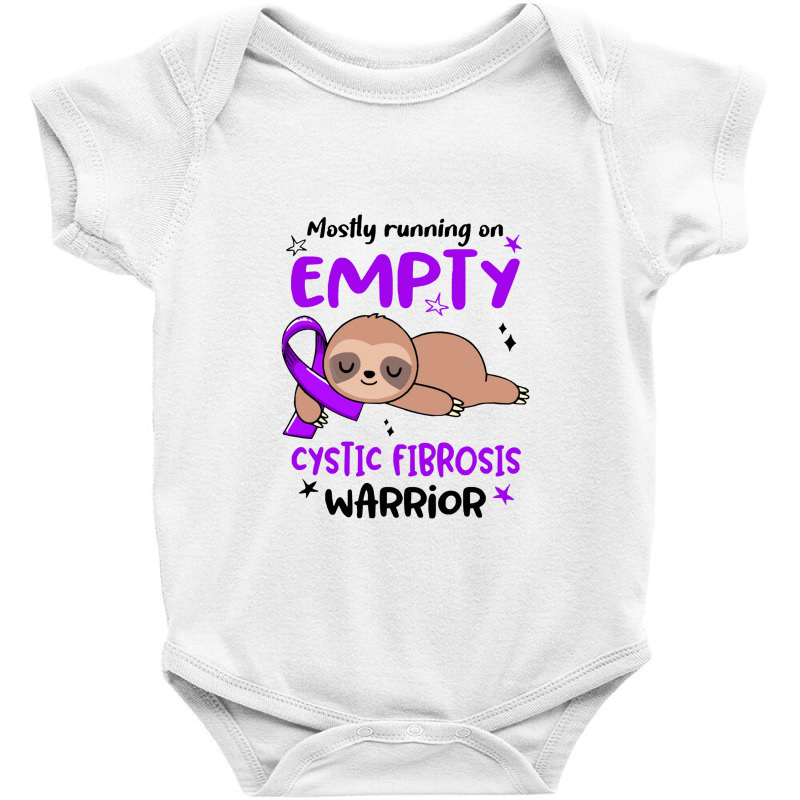 Cystic Fibrosis Awareness   Mostly Running On Empty Cystic Fibr Baby Bodysuit by jimmymarquita | Artistshot