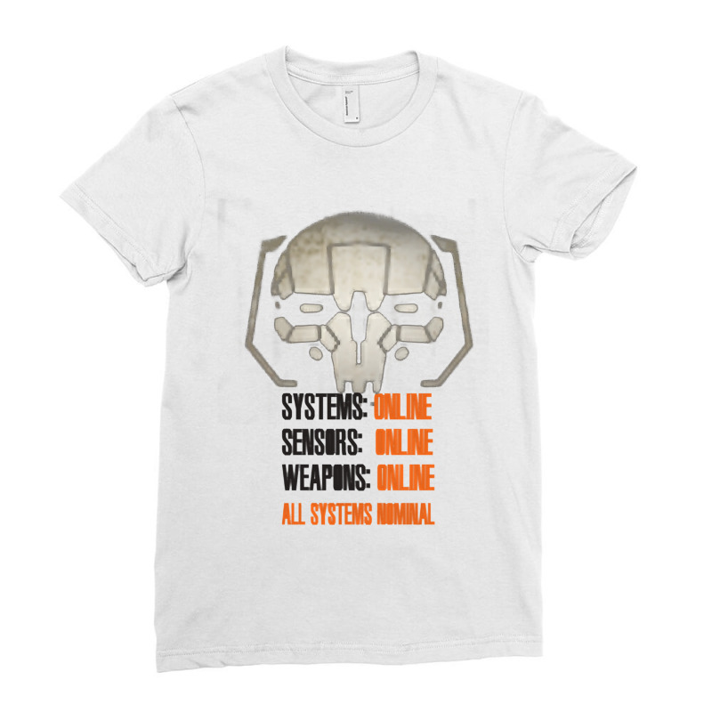 Mechwarrior All Systems Nominal Ladies Fitted T-Shirt by CHRISTINAROGNSVOOG | Artistshot