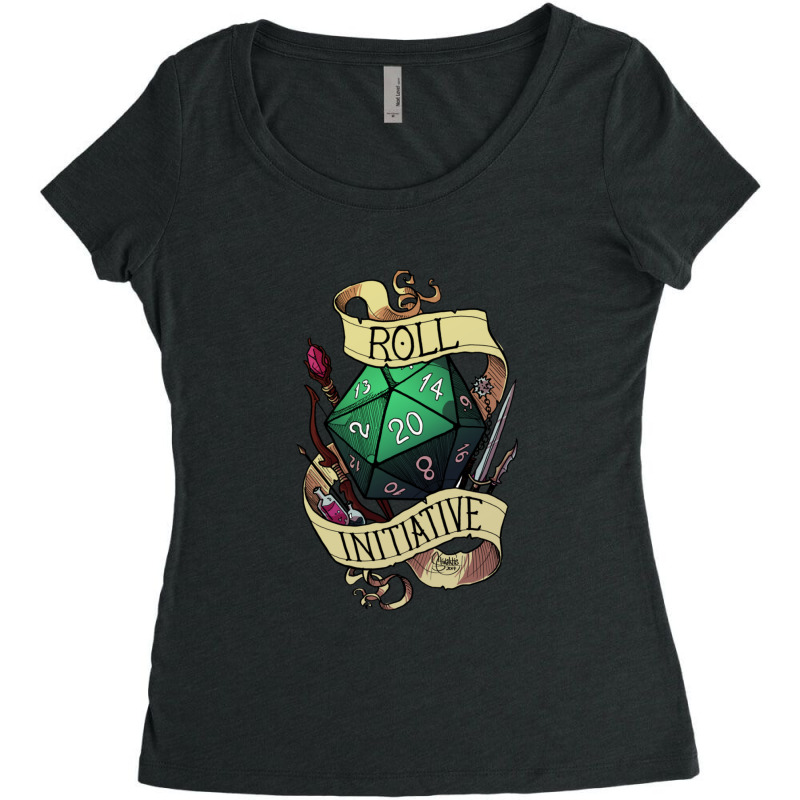 Roll Initiative Women's Triblend Scoop T-shirt by AdamJacobThielman | Artistshot