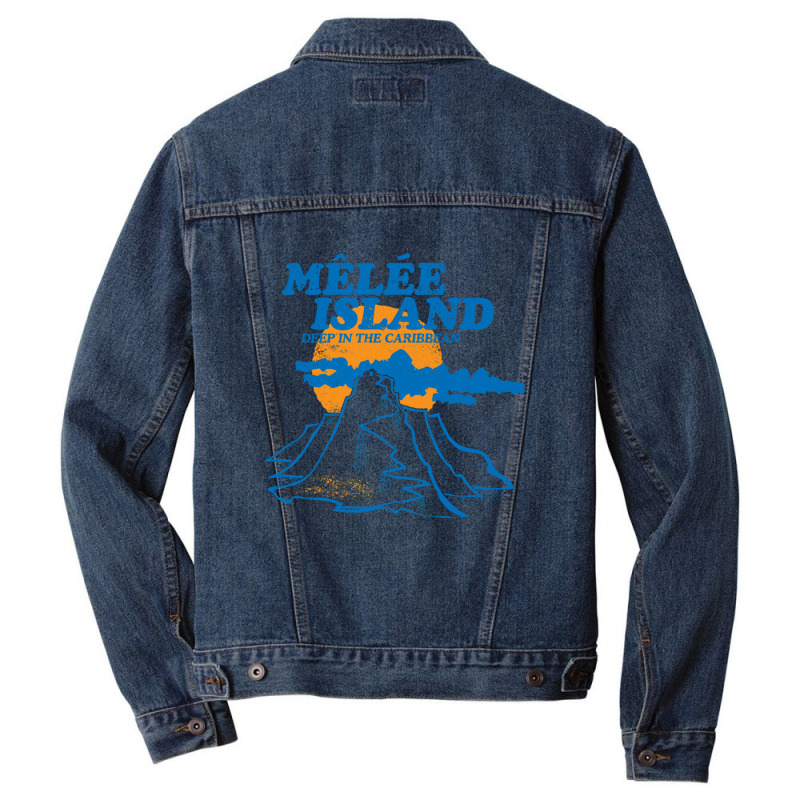 Mêlée Island (dark Variant) Men Denim Jacket by ClintEWitte | Artistshot