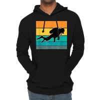 Coral Apnea Diver Hobby Retro Diving Sport Lightweight Hoodie | Artistshot