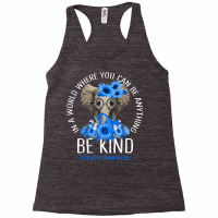 Be Kind Blue Ribbon Elephant Type 1 Diabetes Choose Kindness T Shirt Racerback Tank | Artistshot