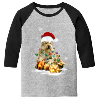 Berger Picard Dog Lights Christmas Matching Family T Shirt Youth 3/4 Sleeve | Artistshot