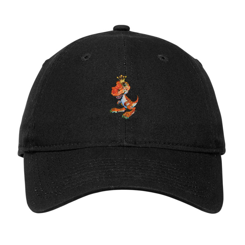 T Rex King Of The Dinosaurs Orange Adjustable Cap | Artistshot