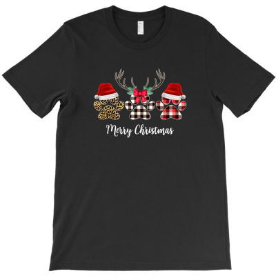 Merry Christmas Paw For Dark T-shirt Designed By Zeynep Utlu