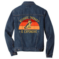 Cute German Shepherd Funny Pet Owner Dogs Are Therapy Paws T Shirt Men Denim Jacket | Artistshot