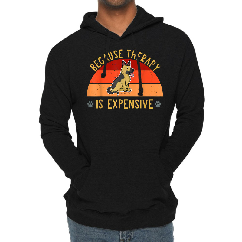 Cute German Shepherd Funny Pet Owner Dogs Are Therapy Paws T Shirt Lightweight Hoodie by enaqr0esch | Artistshot