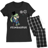 Film Dinosaur Film Director Dino Funny Film Maker T Rex Women's Pajamas Set | Artistshot