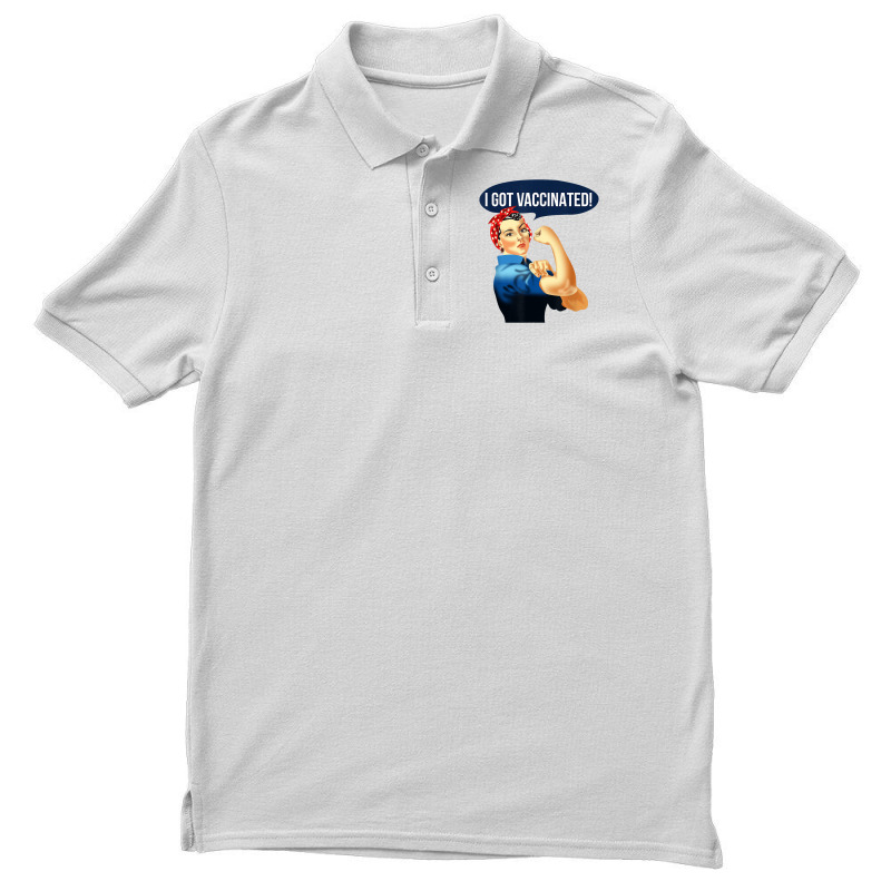 Pro Vaccine Vaccinated Rosie The Riveter Vaccinator Men's Polo Shirt by JaronKennedy | Artistshot