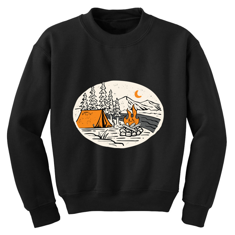 Camp By The River Youth Sweatshirt by Mathew Rodden | Artistshot