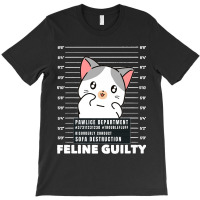 Funny Cat Feline Guilty Guilty Cat Pawlice Dept Mugshot Premium T-shirt | Artistshot