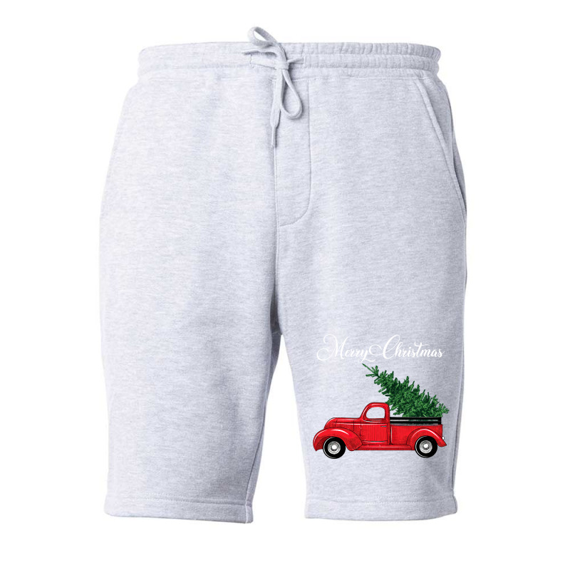 Vintage Wagon Merry Christmas   Tree On Car Xmas Vacation Sweatshirt Fleece Short by tamkyfashions | Artistshot