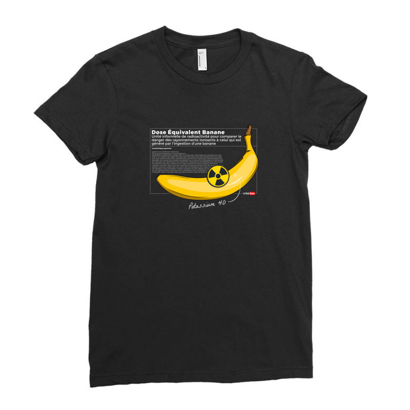 White Banana Equivalent Dose Ladies Fitted T-Shirt by ElenaMCartasegna | Artistshot