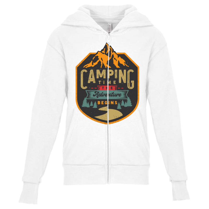 Camping Time Youth Zipper Hoodie by Mathew Rodden | Artistshot