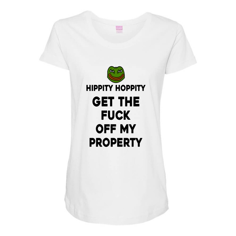 Hippity Hoppity Abolish Private Property Maternity Scoop Neck T-shirt by andrianisofi | Artistshot