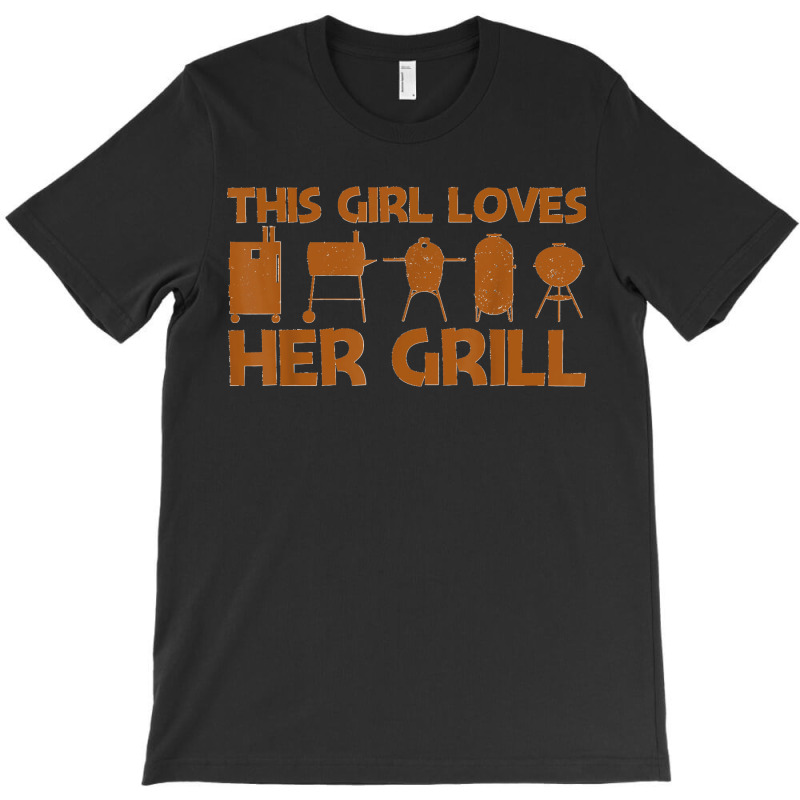 Funny Grill Gift For Girls Kids Grilling Bbq Smoked Meat Fan T-shirt | Artistshot