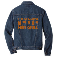 Funny Grill Gift For Girls Kids Grilling Bbq Smoked Meat Fan Men Denim Jacket | Artistshot