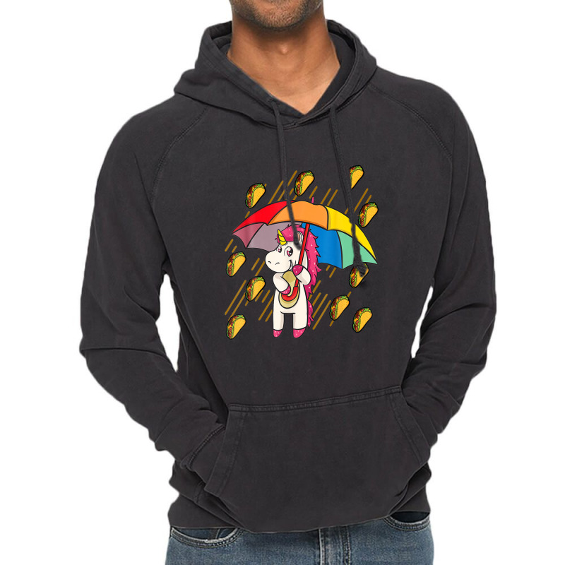 Raining Tacos Unicorn Lover Umbrella Cinco De Mayo Funny Vintage Hoodie | Artistshot