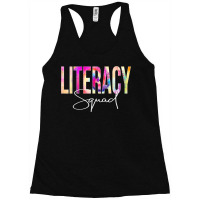 Literacy Squad Tie Dye Back To School Women Appreciation Racerback Tank | Artistshot