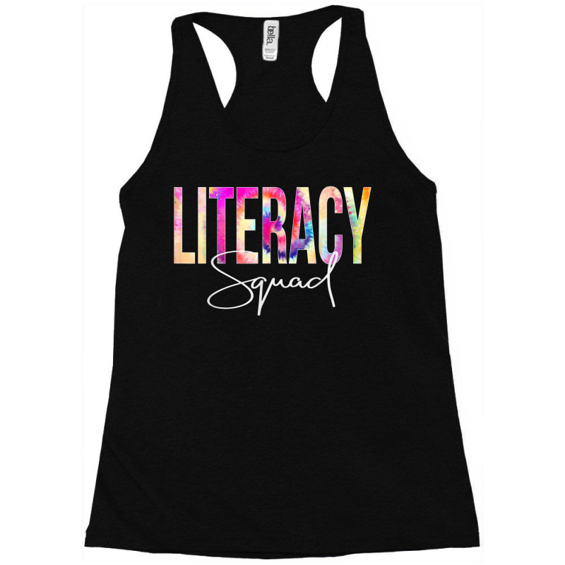 Literacy Squad Tie Dye Back To School Women Appreciation Racerback Tank by CruzChapman | Artistshot