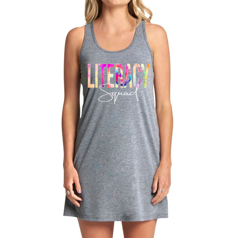 Literacy Squad Tie Dye Back To School Women Appreciation Tank Dress by CruzChapman | Artistshot