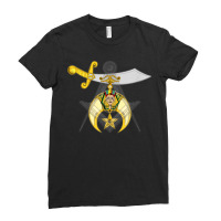 Mason Square And Compass Masonic Shriner Overlay Lodge Ladies Fitted T-shirt | Artistshot