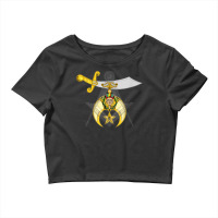 Mason Square And Compass Masonic Shriner Overlay Lodge Crop Top | Artistshot