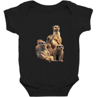 Lettertrunk Meerkat Family In The Kalahari Desert Baby Bodysuit | Artistshot