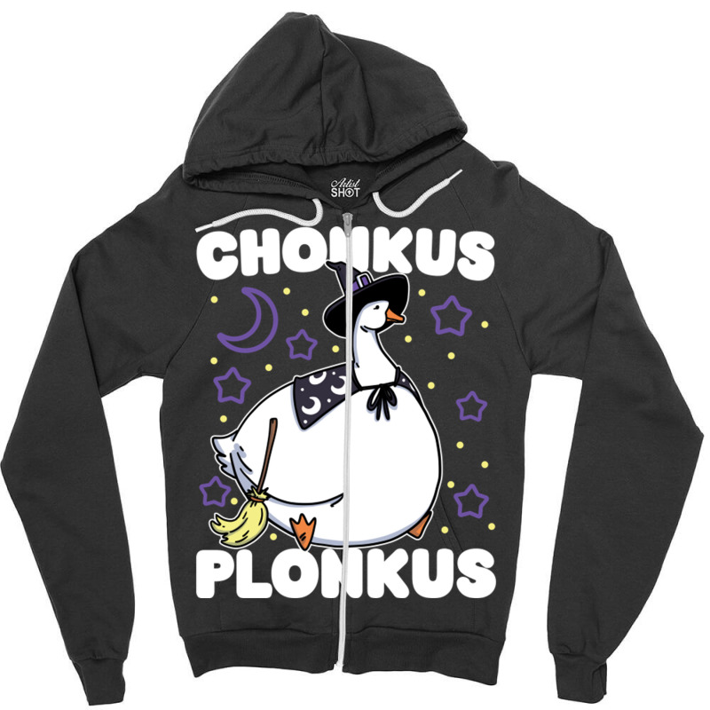 Chonkus Plonkus Funny Cute Witch Goose Honkus Ponkus Parody Design Ide Zipper Hoodie | Artistshot