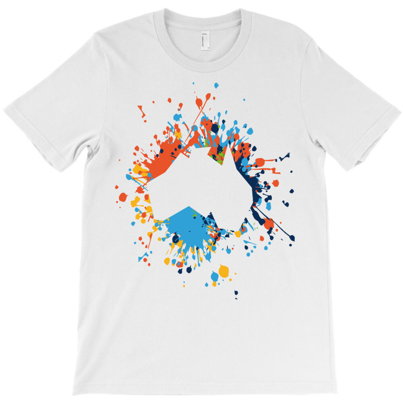 Australia Paint Splash T  Shirt Beautiful Australia Color Splash T  Sh T-Shirt by pumpkinslanguid | Artistshot