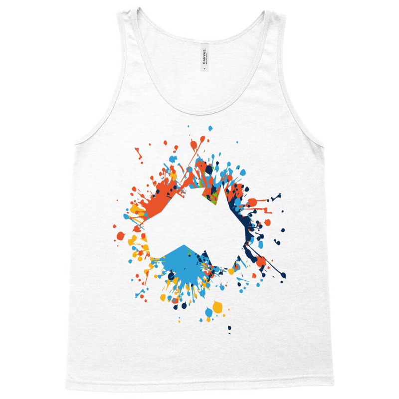 Australia Paint Splash T  Shirt Beautiful Australia Color Splash T  Sh Tank Top by pumpkinslanguid | Artistshot