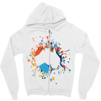 Australia Paint Splash T  Shirt Beautiful Australia Color Splash T  Sh Zipper Hoodie | Artistshot