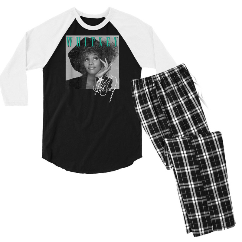 Whitney Houston Shooting Star Men's 3/4 Sleeve Pajama Set | Artistshot