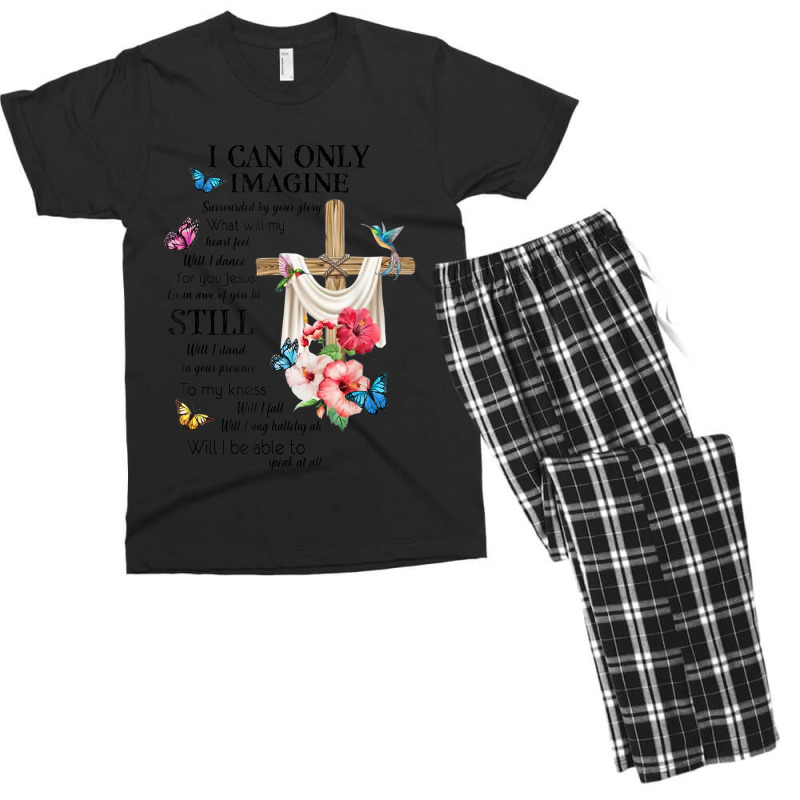 I Only Can Imagine Faith Christian Faith Jesus God Lover Men's T-shirt Pajama Set | Artistshot