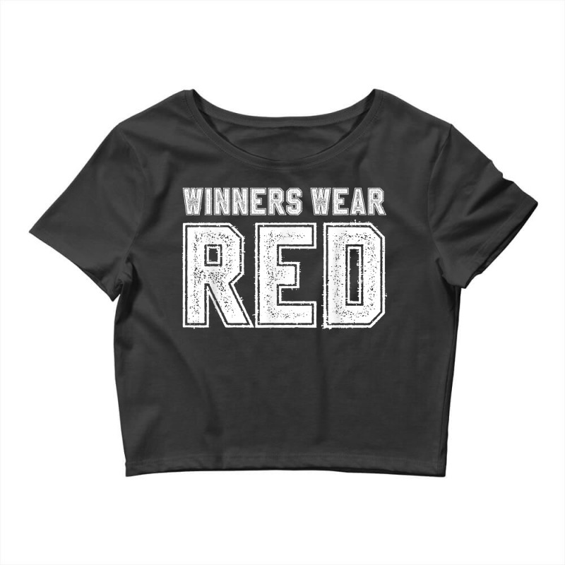 Winners Wear Red Color War Camp Team Game Competition Crop Top by WarrenERand | Artistshot