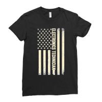 Usa Flag Technician Proud American Electronics Technician Premium Ladies Fitted T-shirt | Artistshot