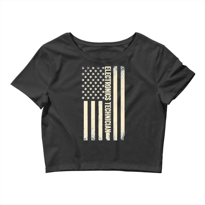 Usa Flag Technician Proud American Electronics Technician Premium Crop Top by ROBERTCHESTERTAFT | Artistshot