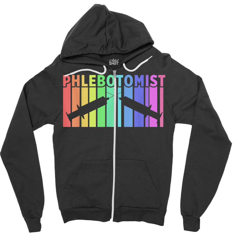 Phlebotomist Phlebotomy Syringe Medical Nurse Hospital Blood Zipper Hoodie | Artistshot