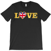 United Kingdom Flag British Great Britain Uk Heart Premium T-shirt | Artistshot