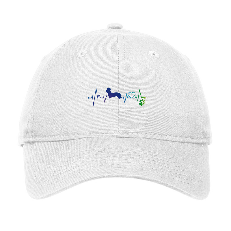 Dandie Dinmont Terrier   Dandie Dinmont Terrier Colorful Heartb Adjustable Cap by jimmymarquita | Artistshot