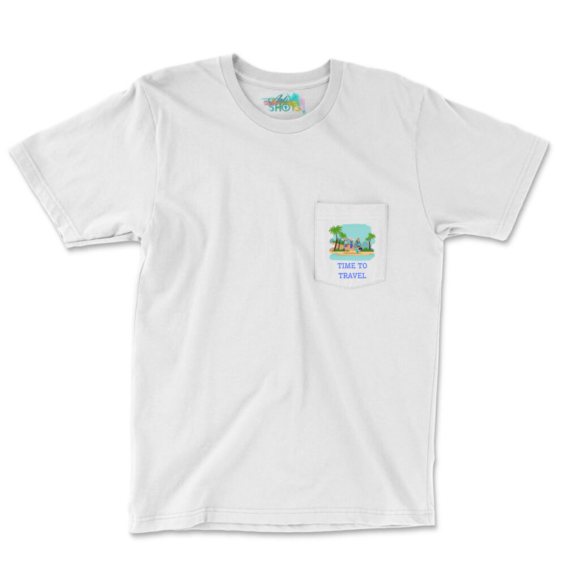 Girls Its Time To Travel Pocket T-Shirt by Mathew Rodden | Artistshot