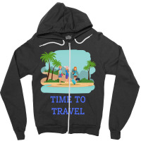 Girls Its Time To Travel Zipper Hoodie | Artistshot