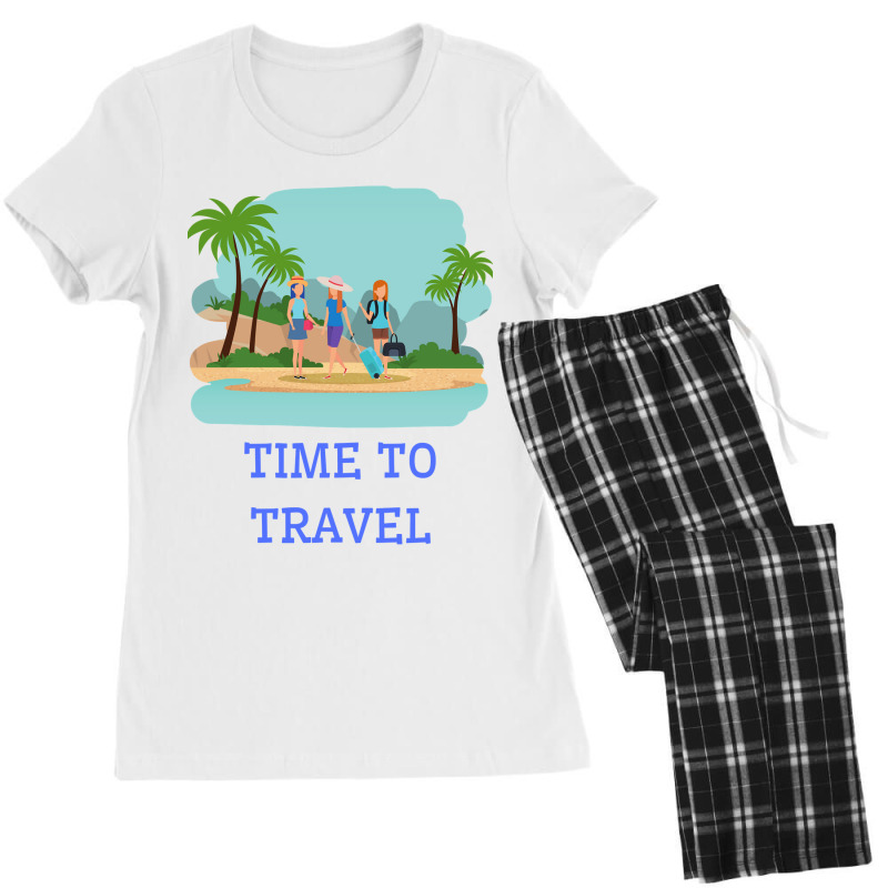 Girls Its Time To Travel Women's Pajamas Set by Mathew Rodden | Artistshot