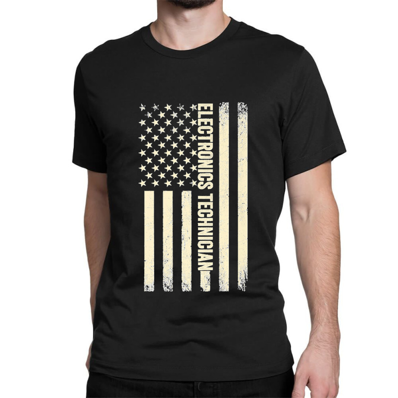 Usa Flag Technician Proud American Electronics Technician Premium Classic T-shirt by TROYHADLEYTRAVIS | Artistshot