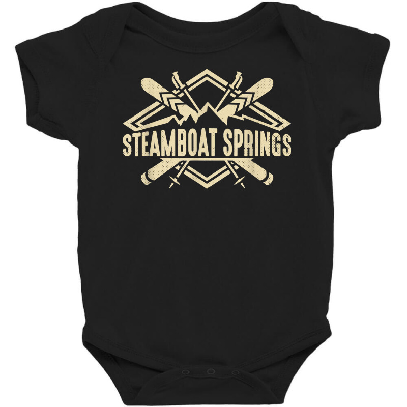 Skiing Mountains Skier Downhill Ski Resort Steamboat Springs T Shirt Baby Bodysuit | Artistshot