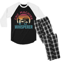 Cnc Machinist Metalworker Machining Cnc Machine Whisperer Men's 3/4 Sleeve Pajama Set | Artistshot