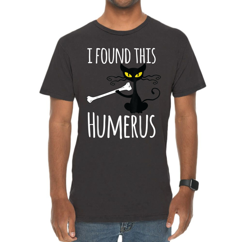 I Found This Humerus Funny Cat Halloween Costume Vintage T-shirt | Artistshot